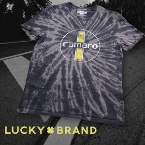 Lucky Brand Men's Chevrolet Camaro Short Sleeve Tie Dye Tee Raven Tie Dye S